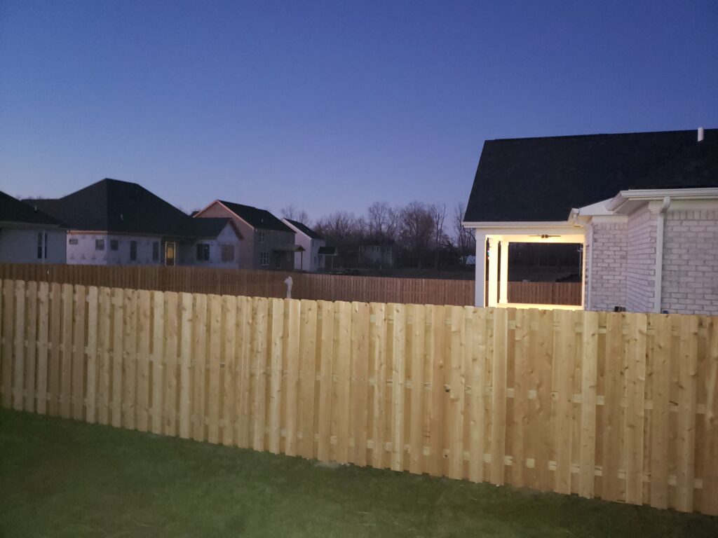 wood privacy fence, residential fencing