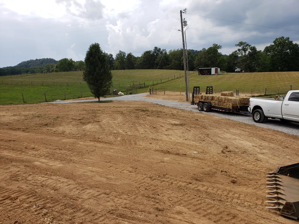 Reliable Outcomes Excavation driveway and yard grading.
